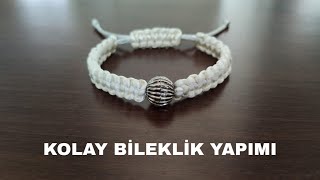 Kolay Bileklik Yapımı  Makrome Bileklik Yapımı  Easy Wristband Making [upl. by Awhsoj]