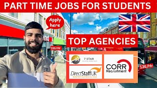 How to find JOBS in UK🇬🇧  Parttime jobs for International StudentBest Recruiting agencies in UK [upl. by Sadnak]