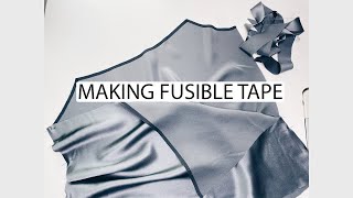 Making your own fusible tape for bias necklines [upl. by Nodnalb]