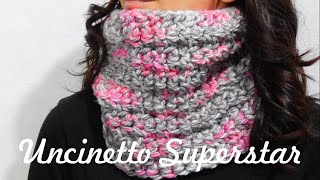 Scaldacollo alluncinetto da fare in un pomeriggio  Two Hours Crochet Cowl Tutorial [upl. by Hairabez81]