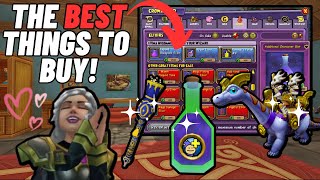 Wizard101 The 10 BEST Things You SHOULD Buy From the Crowns Shop [upl. by Siblee]