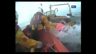 Bude lifeboat crew in dramatic highspeed rescue of fisherman and runaway boat [upl. by Stanleigh]