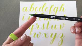 Brush Lettering Alphabet with Tombow Pens [upl. by Diane-Marie]