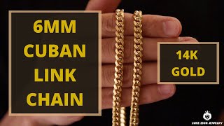 14k Gold 6mm Cuban Link Chain Review [upl. by Siva]