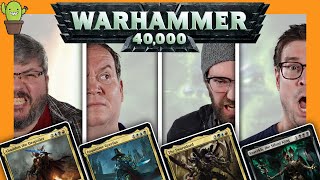 Warhammer Players Try 40K Commander Precons  Szarekh VS Abaddon VS Swarmlord VS Inquisitor Greyfax [upl. by Anelad]