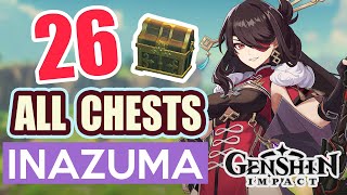 ALL CHESTS IN INAZUMA  Moshiri Ceremonial Site  COMPLETE GUIDE 23 [upl. by Ilac]