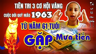 TIÊN TRI BÁO TRƯỚC cuộc đời Quý Mão 1963 từ 61 tuổi trở đi GẶP 3 CƠ HỘI NÀO  mà cả đời an nhàn [upl. by Burwell]