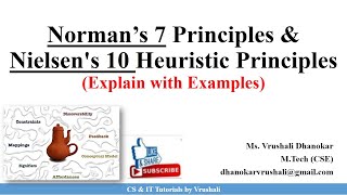 HCI 53 Norman’s 7 Principles  Nielsens 10 Heuristic Design Principles  with Examples [upl. by Elsi871]