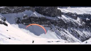 Paraglider at Plaine Morte meteosuisse weather station Crans Montana [upl. by Atled]