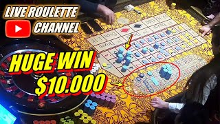 🔴 LIVE ROULETTE  💰 HUGE WIN 💰 💲10000 In Casino Las Vegas 🎰 Amazing Session Exclusive ✅ 20231206 [upl. by Anenahs]