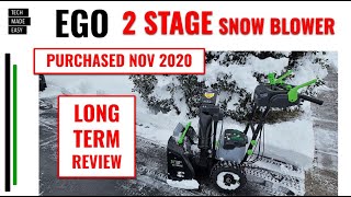 LONG TERM REVIEW EGO 2 Stage Snow Blower SNT2400 SNT2405 SNT2406 [upl. by Naoma]