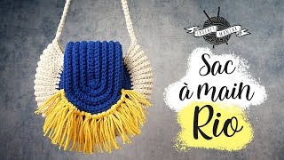 CROCHET SAC A MAIN ROND macramé FACILE ET RAPIDE MODERNE [upl. by Rosse]