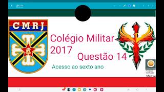 Colégio Militar 2017 questão 14 O valor da expressão  questão difícil dízima periódica [upl. by Art725]