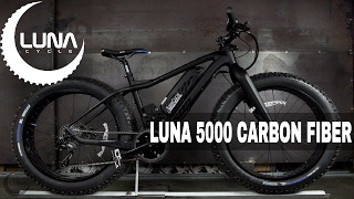 Luna 5000 Carbon Fiber 2000w Mid Drive Fat EBike [upl. by Ahsirak213]