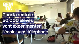 Dès la rentrée 50000 élèves vont expérimenter lécole sans téléphone [upl. by Fidel4]