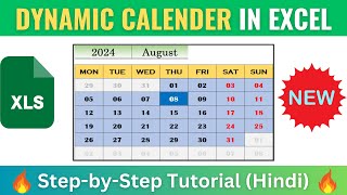 How to Create a Dynamic Calendar in Excel  No VBA exceltutorial excel [upl. by Kiri]