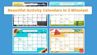 Create Beautiful Senior Care Activity Calendars in 2Minutes  By Golden Carers [upl. by Aronoff]