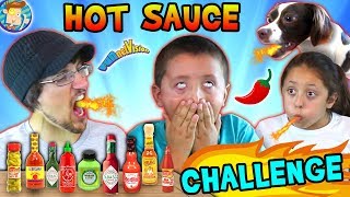 HOT SAUCE CHALLENGE Spicy Alert Waahhh Wahhhh FUNnel Vision Tries 15 Spicy Bottles [upl. by Adelbert249]