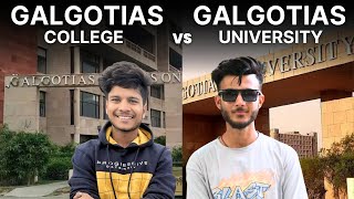 Galgotias college vs Galgotias university 2k23  ADMISSION PROCESS  PLACEMENTS  PranavTiwary [upl. by Aelanna]