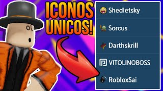 Estos USUARIOS De ROBLOX Tienen ¡¿ICONOS UNICOS [upl. by Hittel]