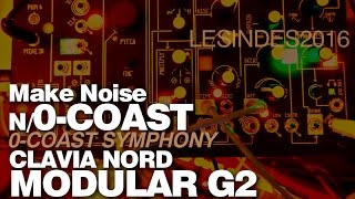 MAKE NOISE nO0COAST SYMPHONY  NORD MODULAR G2  ERBEVERB [upl. by Ezeerb621]