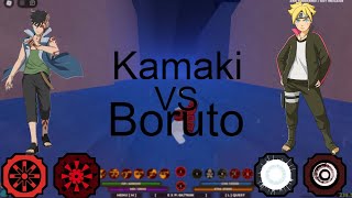 Shindo Life Kamaki vs Boruto with QenQuido [upl. by Angil]