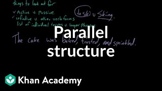 Parallel structure  Syntax  Khan Academy [upl. by Anyl]