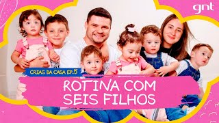 Aniele Kurpel mostra como é possível ser mãe de 5 gêmeos e ainda manter a rotina  Crias da Casa [upl. by Assek223]