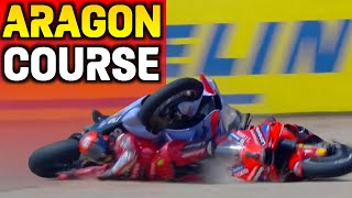 Un MMarquez STRATOSPHÉRIQUE  Lénorme CRASH entre Pecco et AMarquez DEBRIEF COURSE ARAGON MotoGP [upl. by Scheider]