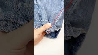 DIY jeans hack to fit your ankleshorts jeanshorts youtubeshorts [upl. by Calabrese170]