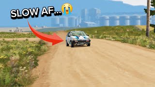 RALLY RACING THE SLOWEST CAR EVER😭 [upl. by Llennol863]