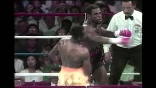 IRAN BARKLEY KNOCKS THOMAS HEARNS THROUGH THE ROPES WITH MASSIVE KO  AZ OF BOXING KNOCKOUTS [upl. by Ola935]