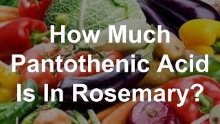 How Much Pantothenic Acid Is In Rosemary [upl. by Ahsikrats]