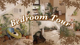 Cozy Earthy Bedroom Tour 🌱🌿🍀  Bohemian and Vintage Aesthetic  Philippines [upl. by Rozalin]