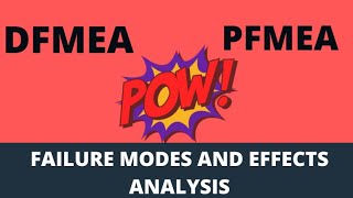 FMEA Process I dfmea and pfmea I Design FMEA Vs Process FMEA in detail [upl. by Allisan]