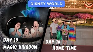 Disney World 2024 Magic Kingdom and Travel home day  Autism Family [upl. by Lesly614]