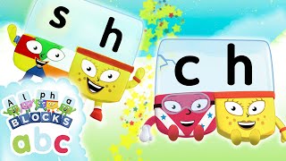 Alphablocks  SH and CH Teams  Phonics  Learn to Read  Cartoons for Kids [upl. by Niamart]