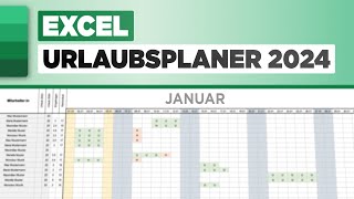 Excel Urlaubsplaner für 2024 inkl Download [upl. by Thackeray680]