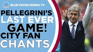 Manchester City Chants at Pellegrinis Last Game [upl. by Alexio528]