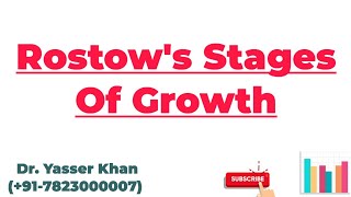 Rostows Stages Of Growth  Rostow Stages Of Growth  Economics  Development Economics  CUET UGC [upl. by Schnur]