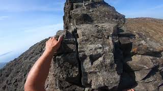 The Inaccessible pinnacle in pinn east ridge  Cuillin Skye Soloed GoPro POV [upl. by Rand]