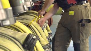 Carry Large Volume Hose Safely Around the Fire Hall with a Snagger Tool [upl. by Rheta]