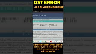 GST PORTAL ERROR  ERROR CODE RET2X91230  how to resolve GST ERROR  gst errorgst error short [upl. by Jonah]