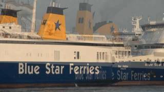 Blue Horizon  Blue Star Ferries  NetFerrycom [upl. by Nwonknu675]