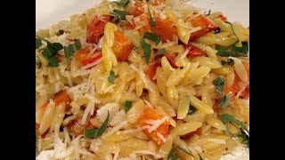 Ich koche heute Risoni Orzo Kürbis Risotto Rezept [upl. by Ahsercul]