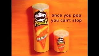 Pringles commercial Nineties UK television ad Paprika flavour [upl. by Christye]