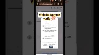 Website Domain Verify by Google Console 💯😱 techwithfaizy faiztechy domainverify index [upl. by Winters]