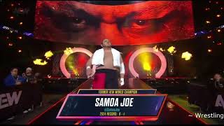 Samoa Joe Entrance AEW Dynamite May12024 [upl. by Annoid]