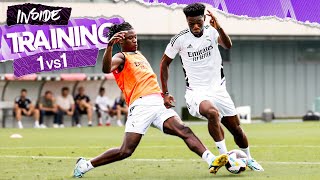 INTENSE 1v1 Real Madrid TRAINING session [upl. by Cardew]