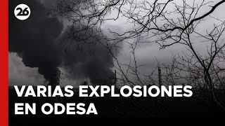 UCRANIA  Se registraron varias explosiones en Odesa [upl. by Neih431]